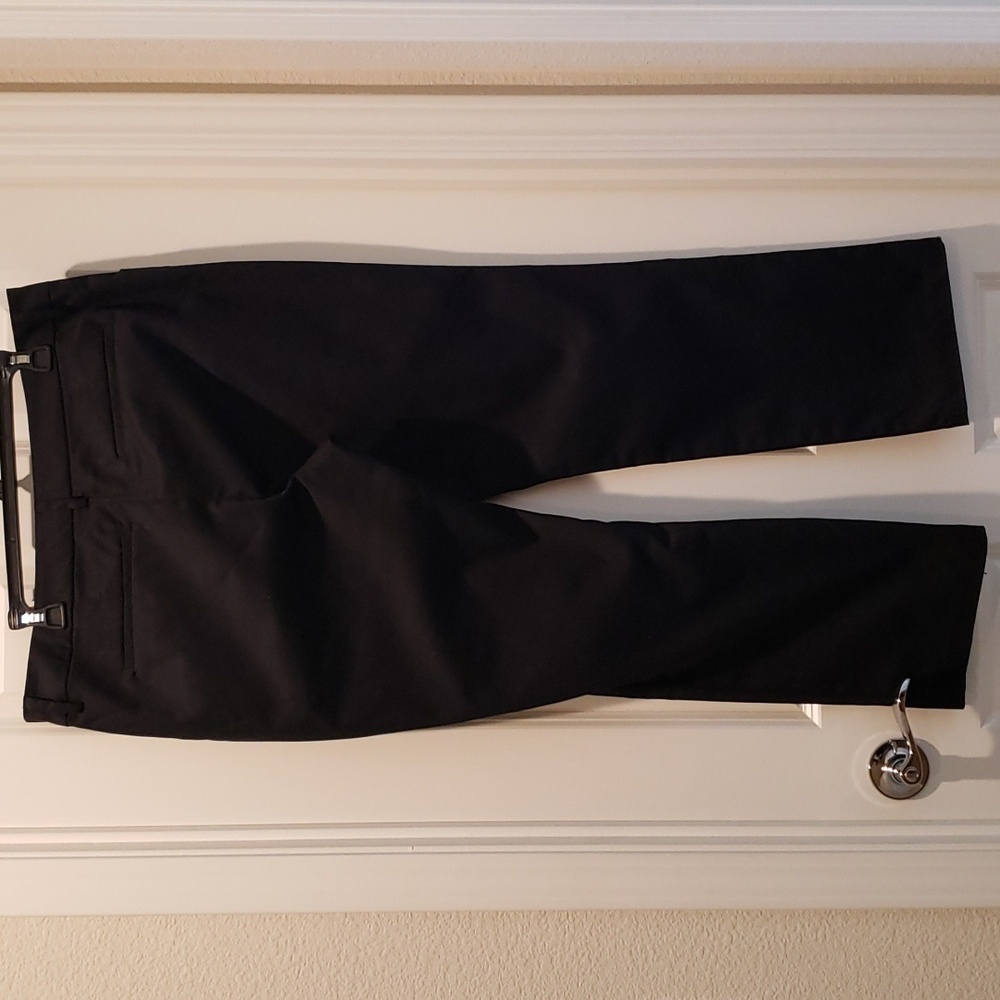 WOMEN'S LEE RELAXED FIT STRAIGHT LEG BLACK PANTS - Picture 2 of 4